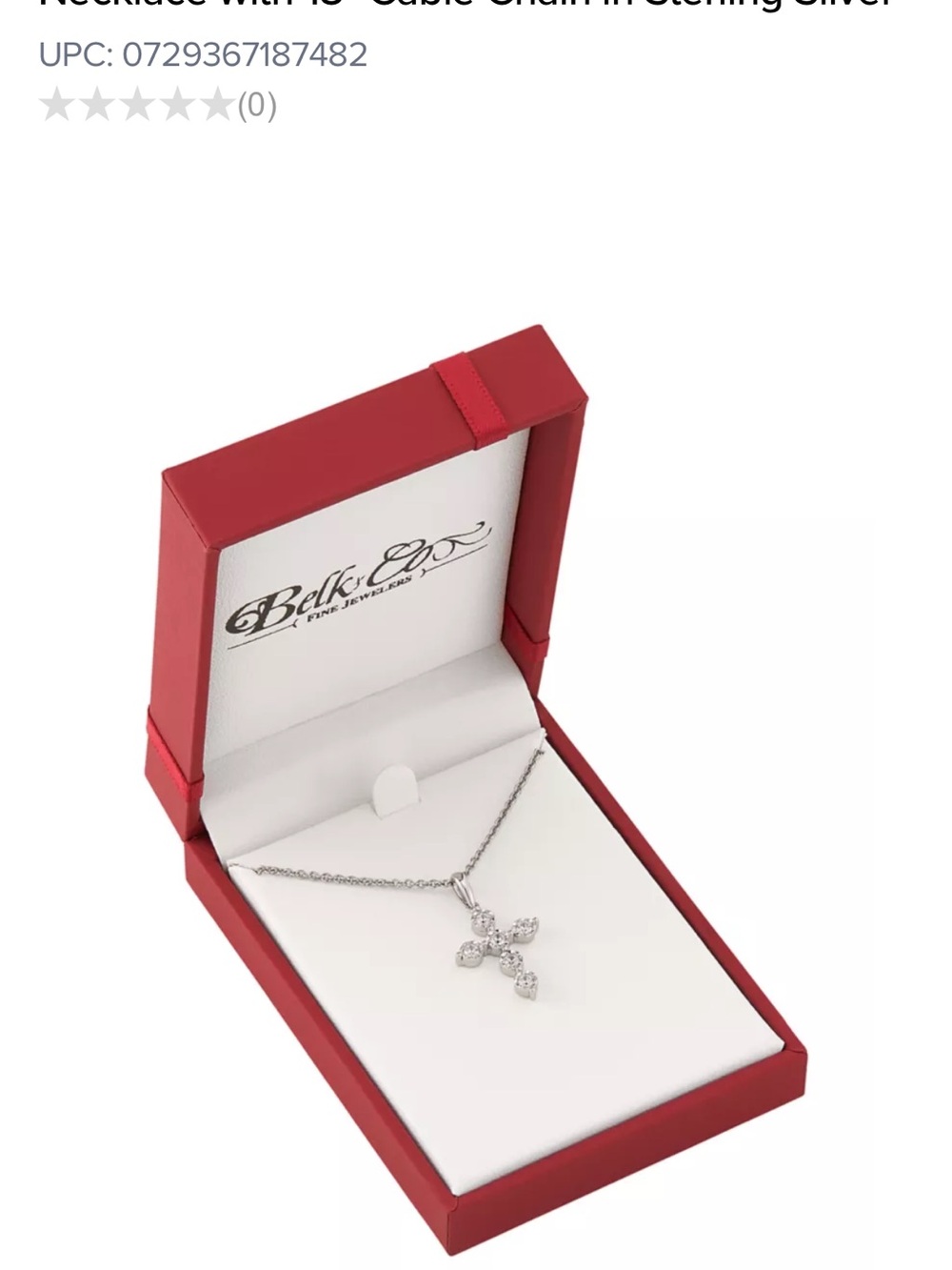 Sterling Silver Cross Necklace in Silver